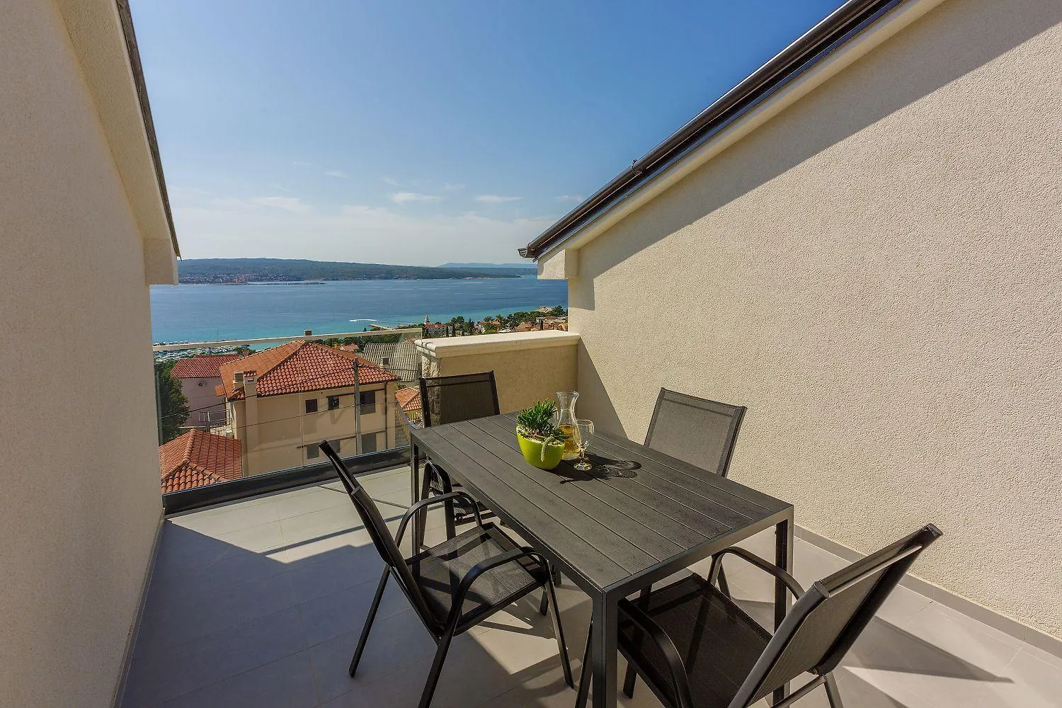 Exquisites Apartment Mit Meerblick, Sauna, Gym, Pool, Klimatisierten Schlafzimmern - Nur 500 Meter Zum Strand Crikvenica Croatia