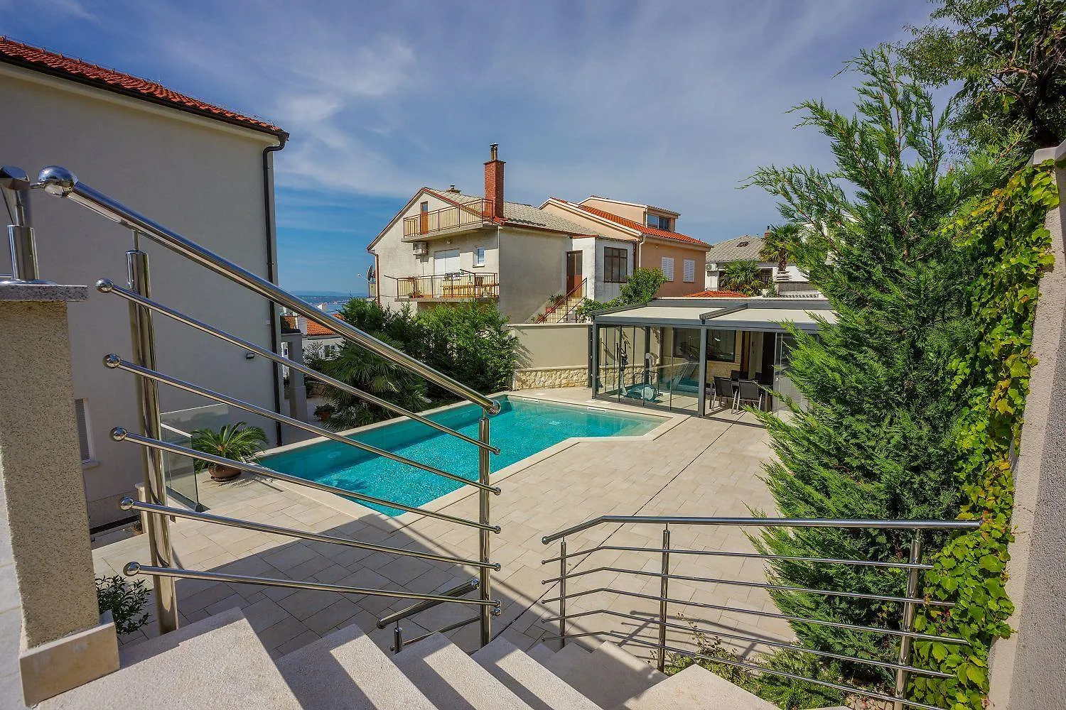 Exquisites Apartment Mit Meerblick, Sauna, Gym, Pool, Klimatisierten Schlafzimmern - Nur 500 Meter Zum Strand Crikvenica