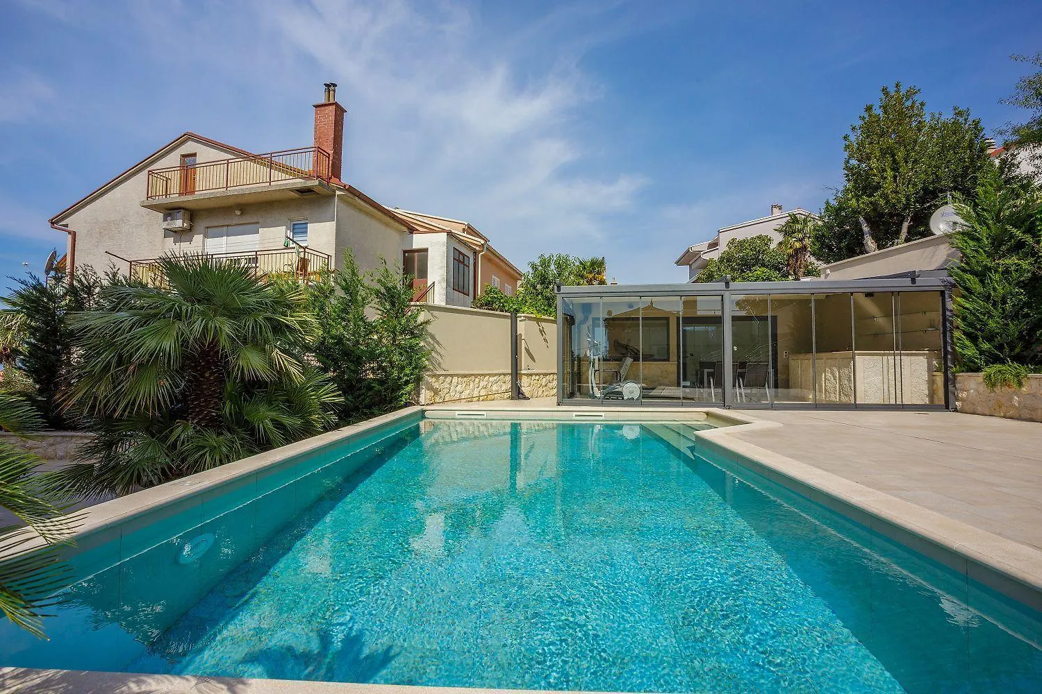 Exquisites Apartment Mit Meerblick, Sauna, Gym, Pool, Klimatisierten Schlafzimmern - Nur 500 Meter Zum Strand Crikvenica Croatia